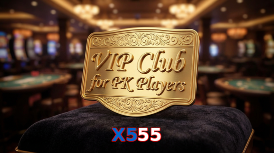 Main screen of X555 vip page for PK players